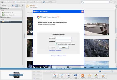 Picasa Web Log In