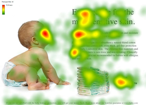 baby looking at title sm Baby with face towards the content
