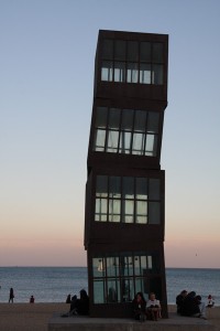 Barcelona Beach House with view of boat through the window