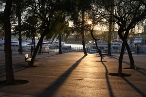 Barcelona Port: Sunny Shadows